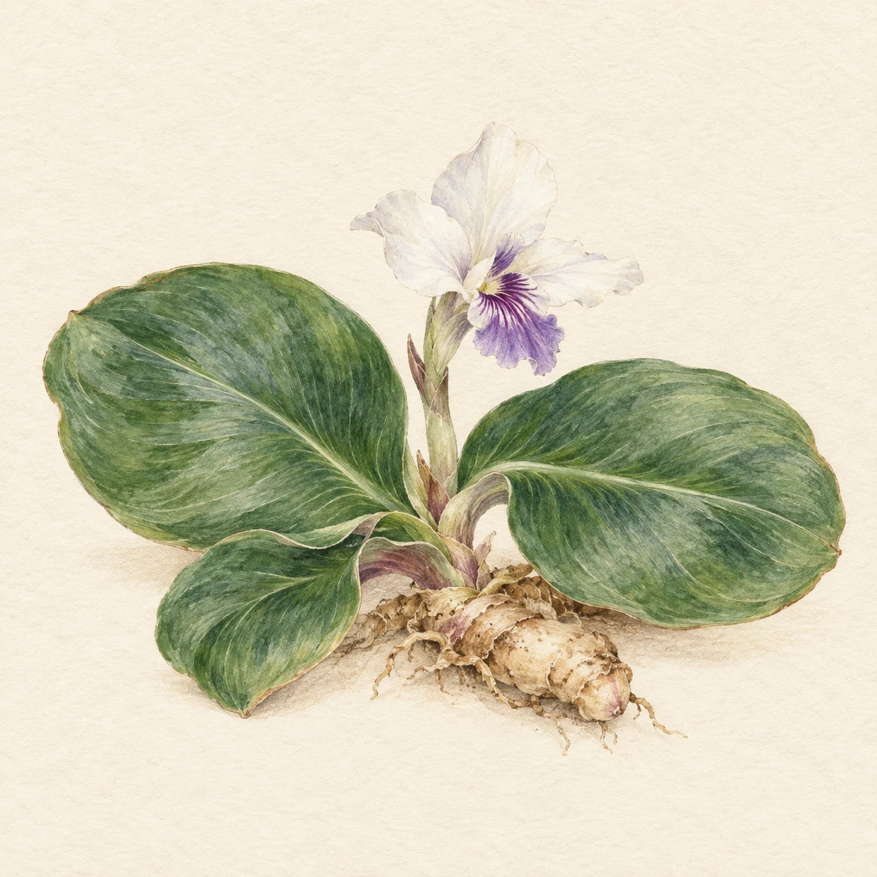 山柰植物插画