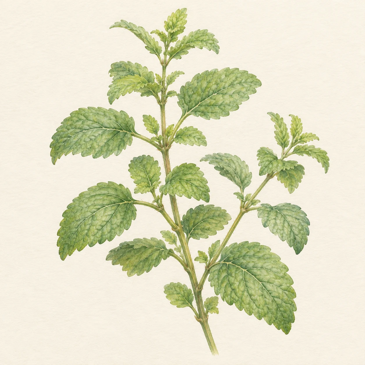 香蜂草植物插画